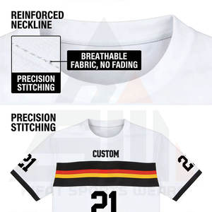 Conjunto de Uniforme de Fútbol Personalizado, Camiseta de Fútbol Corta, 100% Poliéster, Ropa Deportiva de Secado Rápido para Fanáticos/Jugadores de Clubes de Fútbol - Product Image 5