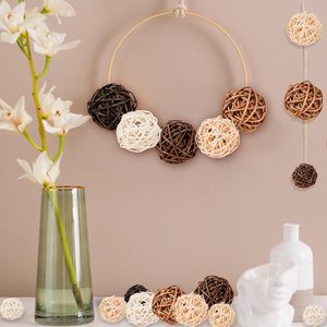 ลูกบอลหวายสำหรับงานฝีมือของเล่นสำหรับสัตว์เลี้ยงขนาด10ซม. ใช้ในเทศกาลคริสต์มาส - Product Image 6