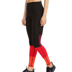 POVTY OEM/ODM Custom Logo High Quality Women's 7/8 Nylon High Waist Yoga <b>Leggings</b> with Pockets Soft Scrunch Butt Fitness Pants - Product Image 4