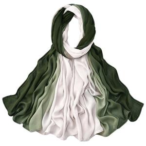 Hot-selling new autumn-style solid-color gradient Breathable Scarf - Product Image 4