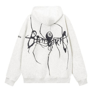Sudadera con capucha con estampado de araña para hombres y mujeres Cremallera amantes de manga larga - Product Image 4