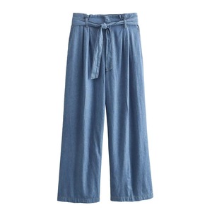 Conjuntos de chaqueta vaquera Vintage para mujer, abrigo de manga larga con solapa de un solo pecho, pantalones de pierna ancha, pantalones vaqueros, trajes de calle - Product Image 6