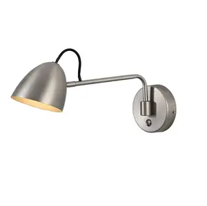 Wall Sconce with Touch Switch Brushed Nickel 7W Dimmable Hard-Wired Wall Light Aluminum Modern 3-Color (3000K/4500K/6000K) LED