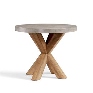 Table basse en marbre blanc avec base en bois naturel blanc pur, table basse avec base en bois créative, vendue à un prix raisonnable - Product Image 3