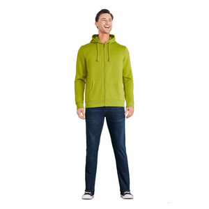Sudaderas con cremallera personalizadas para hombre 2024, forro polar de algodón 100% con cremallera completa para la temporada de invierno - Product Image 3