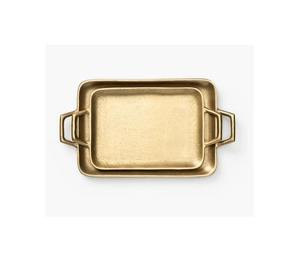 Bandeja de servicio de latón de metal con acabado hecho a mano de color dorado de latón personalizado para restaurante, bandeja de servicio de comida, Fabricante Mayorista - Product Image 5