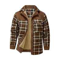 Nouvelle arrivée : veste de travail d'hiver pour homme en flanelle polaire, col montant, logo sur le devant, décontractée, 100% coton, respirante et chaude