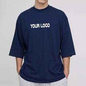 T-shirt à manches longues en coton 100% personnalisé OEM/ODM, style streetwear hip-hop, respirant, avec logo imprimé numérique personnalisé - Product Image 1