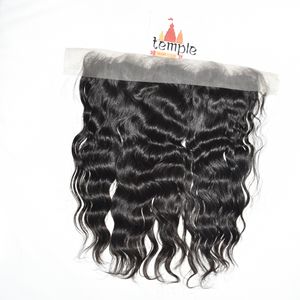 Extensiones de Cabello Humano Vietnamita Virgen Sin Procesar 13*6 Frontal Temple para Mujer, Color Negro Natural, Sin Procesar, Estilo Ondulado - Product Image 1