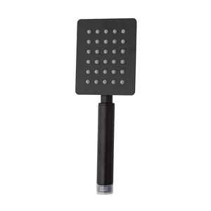 Manija de Ducha Cuadrada de Acero Negro Mate, Accesorios para Baño y Aseo - Product Image 1