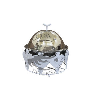 Réchauffeur d'aliments en acier inoxydable poli miroir Casserole faite à la main de qualité supérieure Réchauffeur d'aliments design le plus vendu - Product Image 6