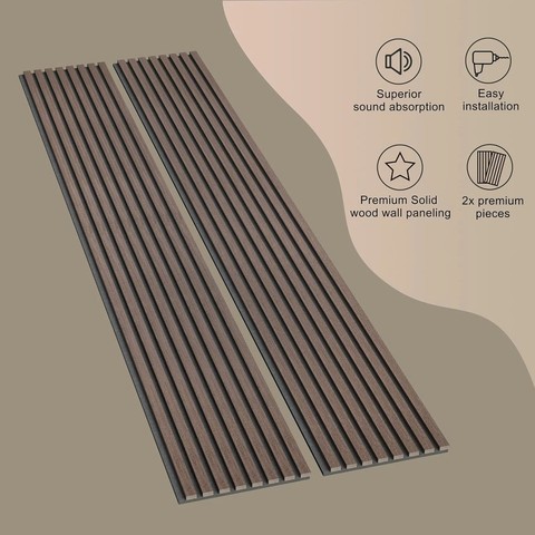 Modern Wooden Slat Acoustic Panels for Sound Proofing Versatile for Living Room Hospital Warehouse School Bedroom Walls