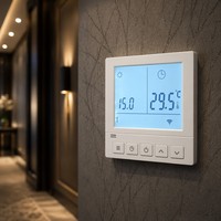 Termostato Digital Programable WIFI RS485 para Ventiloconvector Cuadrado AC819F, 220V, Diseño Moderno, Retardante de Llama, PC+ABS, Ahorro de Energía