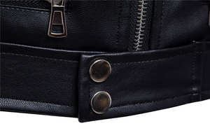 Pour la peau veste de moto en cuir véritable pour hommes 100% peau de vache naturelle écologique respirant hiver Style Vintage avant - Product Image 6