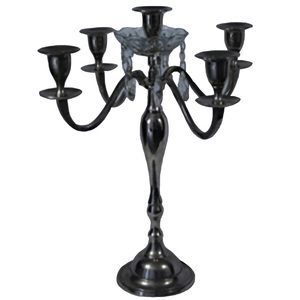 Ensemble de 2 chandeliers en argent plaqué de qualité supérieure pour centre de table, objet décoratif - Product Image 3