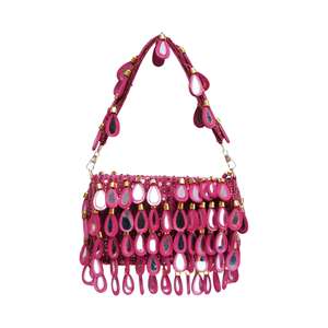 Bolso DE ESPEJO DE BODA hecho a mano indio para mujer embrague de fiesta étnico monedero bordado - Product Image 2