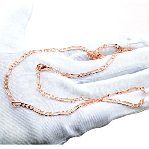 Unisexe 16-30 pouces solide cuivre lien chaîne collier élégant religieux chrétien fête thème bijoux large Cube chaînes à la mode - Product Image 2