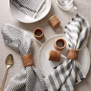 Cane Napkin Holder for Gift Purpose Hand Made Handicraft Newly Design Rattan Napkin Rings Customize Packing - Product Image 2