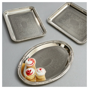 Bandeja de metal de gran calidad Bandeja DE SERVICIO DE HOTEL rectangular de acero inoxidable hecha a mano Bandeja de servicio a un precio más bajo - Product Image 5