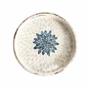 Plateau de service en os incrusté, prix le plus bas, plateau de décoration de table à domicile, nourriture, fruits, dîner, plateau de service en os incrusté - Product Image 1