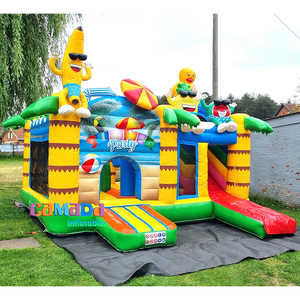 Castillo Inflable Comercial con Tobogán de Piña Tropical para Fiestas <span class=keywords><strong>en</strong></span> <span class=keywords><strong>la</strong></span> <span class=keywords><strong>Playa</strong></span> - Casa de Brinco Temática <span class=keywords><strong>en</strong></span> Oferta - Product Image 2