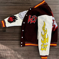 Veste universitaire personnalisée avec logo, 100% laine, pour homme, écologique, respirante, broderie en chenille, design classique, laine