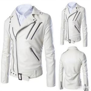 เสื้อแจ็คเก็ตหนัง PU สีดำทรงสลิม คอปกแบบคลาสสิก สำหรับผู้ชาย ไซส์ S-5XL ไซส์พลัส สำหรับฤดูใบไม้ผลิ ฤดูใบไม้ร่วง และฤดูหนาว เหมาะสำหรับขี่มอเตอร์ไซค์ - Product Image 2