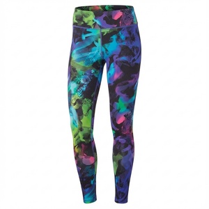 Leggings Capri Patchwork Personnalisés en Gros pour Femmes Noir & Teal Vêtements de Sport Haute Extensibilité Pantalons de Yoga Collants d'Entraînement - Product Image 1