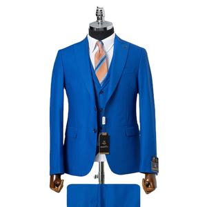 Costumes pour hommes en pantalon long slim fit grande taille, fabrication directe d'usine, OEM, haute qualité, anti-froissement, mélange de laine/polyester respirant - Product Image 1