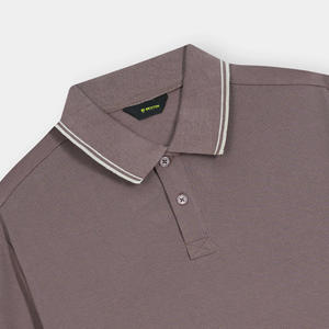 Polo con logotipo personalizado para hombre, ropa informal de verano OEM, tejido de punto de algodón transpirable, manga corta, color sólido - Product Image 3