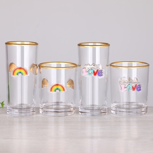 Prêt <span class=keywords><strong>à</strong></span> expédier or jante 3D <span class=keywords><strong>émail</strong></span> surélevé conception Barware Cocktail eau Highball verre <span class=keywords><strong>à</strong></span> boire gobelet tasse pour cadeau - Product Image 1