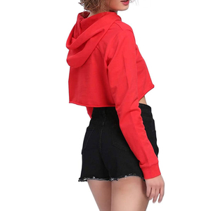 Sudaderas con capucha de manga larga de lana de algodón de alta calidad para mujer, sudaderas con capucha transpirables y de secado rápido para mujer - Product Image 3