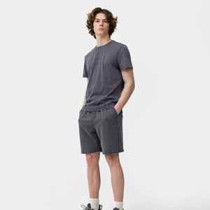 Pantalones cortos deportivos de algodón personalizados para hombre, cómodos pantalones cortos de felpa para correr, ropa deportiva sólida, serigrafía ecológica - Product Image 3