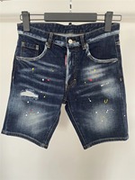 Nuevos pantalones cortos de mezclilla lavados de color personalizados, pantalones cortos desgastados con estilo premium 2025 de algodón transpirable para hombre de verano