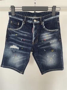 New Custom Color Washed Denim Shorts Premium Stylish Distressed Jorts 2025 Breathable Cotton Summer <b>Men's</b> Shorts - Product Image 5