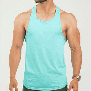 OEM Manufacturer Tank Top New Arrival Plain Comfortable Four Way Stretchable Activewear Round Neck Sleeveless Bodybuilding Top - Product Image 4