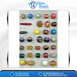 Cuentas de resina texturizadas listas para enviar cuentas de vidrio pintadas amarillas texturizadas cuentas de vidrio sueltas a precio barato - Product Image 6