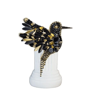 BIRD Design personnalisé perle de rocaille et broches brodées broches perlées à la main pour les occasions de mariage par glowin fashion - Product Image 1