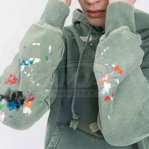 Sudaderas con Capucha Estilo Acid Wash al Por Mayor, Ropa Casual con Logotipo Personalizado, Diseño Estampado, Sudaderas con Capucha Acid Wash para Hombre - Product Image 5