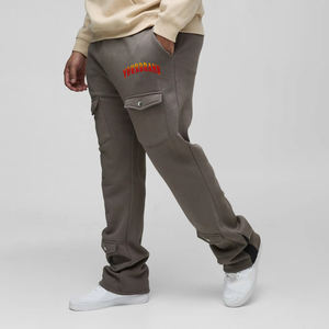 Pantalon de survêtement pour hommes de haute qualité personnalisé DTF imprimé logo personnalisé pantalon pour hommes lavé couleur unie avec poche latérale et cargo à l'avant - Product Image 4