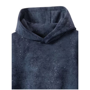 เสื้อฮู้ดดี้ผู้ชายทรงสลิมฟิต ผ้าฝ้ายฟลีซสีกรมท่าเข้ม รุ่น Heavyweight ปี 2025/2026 สำหรับฤดูใบไม้ร่วง สวมใส่สบายๆ ทำกิจกรรมกลางแจ้ง - Product Image 5