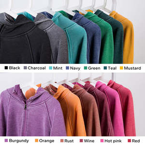 Venta al por mayor de sudaderas con capucha de las mujeres de lavado ácido desgastado al por mayor personalizado Sudadera con capucha en blanco de gran tamaño - Product Image 2