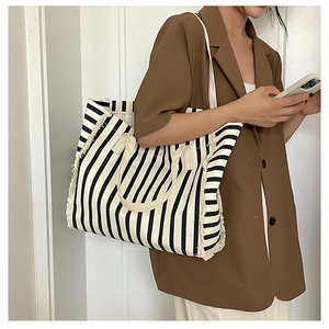 Customized <b>Large</b> Capacity Ladies Shoulder Handbags Cartoon Pattern Eco-friendly High Quality Canvas <b>Zipper</b> <b>Tote</b> <b>Bag</b> for Women - Product Image 6