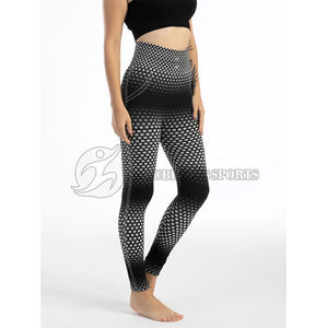 Haute élastique nid d'abeille impression Leggings pour femmes vêtements de sport sans couture femmes pantalons Fitness porter femmes Legging - Product Image 1