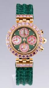 Montre personnalisable OEM-ODM avec lunettes en or 18 carats authentique et diamants roses de 5 carats, garantie 3 ans - Product Image 2