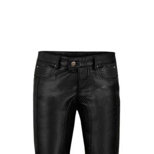 Pantalones Casuales de Lona y Cuero de Diseño Nuevo y Moderno con Bolsillo Lateral, Cintura Elástica, Corte Recto, Precio Bajo - Product Image 6