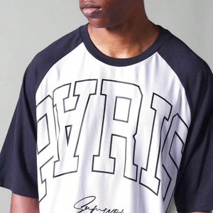 Qelonto Vintage camiseta de hombre 100% algodón 250 Gsm de gran tamaño pesado mangas raglán tejido de punto personalizado OEM ecológico - Product Image 1