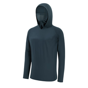 100% Polyester matériel pêche sweats à capuche pour hommes couleur personnalisée en plein air pare-soleil vêtements de pêche à manches longues sweats à capuche de pêche pour hommes - Product Image 3