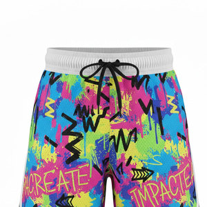 Shorts de sport sublimés pour hommes, légers, à séchage rapide, en satin, pour le basketball et le fitness - Product Image 3