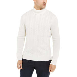Maglione a Collo Alto in Cashmere Premium Testurizzato da Uomo Tasso Elba, Beige, Mezza Manica, Stagione Autunnale, Logo Stampato, ODM, Taglia Piccola - Product Image 1